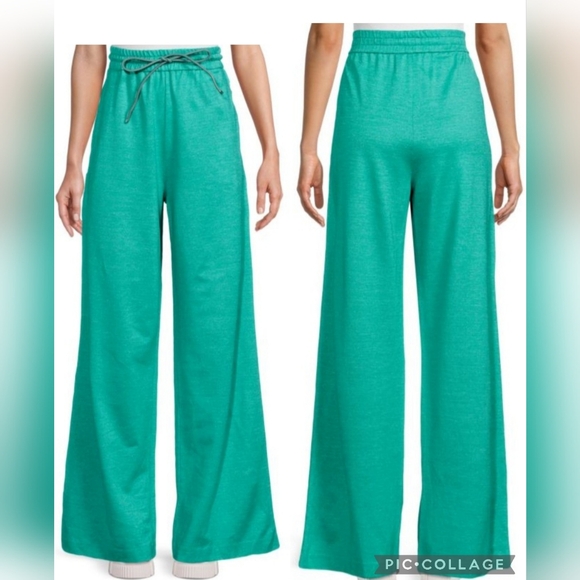 MaxMara Pants - NWT MaxMara Linen Wide Leg Trousers Sweats Joggers Sz 8 Green